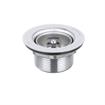 Picture of Encore® Duo Mini Basket Drain, with Crumb Cup, 1-7/8" Sink Opening, 2-7/8" Face Flange, Stainless Steel, Locknut & Washer, 1-1/2" NPT
