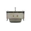 Picture of Encore Wall Mount Type 304 Series Stainless Steel Hand Sink 14" x 10" x 5" Deep with 4" OC Holes, Double Side Splash and TLL15-4100-SE1Z Faucet