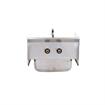 Picture of Encore Wall Mount Type 304 Series Stainless Steel Hand Sink 14" x 10" x 5" Deep with 4" OC Holes, Double side splash and KHS15-4000 Faucet