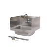 Picture of Encore Wall Mount Type 304 Series Stainless Steel Hand Sink 14" x 10" x 5" Deep with 4" OC Holes, Double side splash and KHS15-4000 Faucet