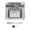 Picture of Encore Wall Mount Type 304 Series Stainless Steel Hand Sink 14" x 10" x 5" Deep with 4" OC Holes, Double side splash and KHS15-4000 Faucet