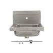 Picture of Encore® Wall Mount Type 304 Series Stainless Steel Hand Sink Single Mounting Hole 14" x 10" x 5" Deep Less Side Splash