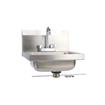 Picture of Encore® Wall Mount Type 304 Series Stainless Steel Hand Sink 4" OC Mounting Holes 14" x 10" x 5" Deep Less Side Splash with KHS11-4000