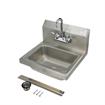 Picture of Encore® Wall Mount Type 304 Series Stainless Steel Hand Sink 4" OC Mounting Holes 14" x 10" x 5" Deep Less Side Splash with TLL15-4100-SE1Z