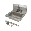Picture of Encore Wall Mount Type 304 Series Stainless Steel Hand Sink 4" OC Mounting Holes 14" x 10" x 5" Deep Less Side Splash with TLL11-4100-SE1Z