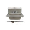 Picture of Encore Wall Mount Type 304 Series Stainless Steel Hand Sink 4" OC Mounting Holes 14" x 10" x 5" Deep Less Side Splash with TLL11-4100-SE1Z