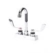 Picture of Encore 4" OC Deck Mount Faucet with 3-1/2" Swivel Gooseneck Spout and 4" Wrist Blade Handles
