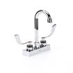 Picture of Encore 4" OC Deck Mount Faucet with 3-1/2" Swivel Gooseneck Spout and 4" Wrist Blade Handles