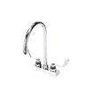 Picture of Encore 4" OC Deck Mount Faucet with 8-1/2" Swivel Gooseneck Spout and 4" Wrist Blade Handles