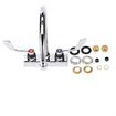 Picture of Encore 4" OC Deck Mount Faucet with 8-1/2" Swivel Gooseneck Spout and 4" Wrist Blade Handles