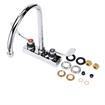 Picture of Encore 4" OC Deck Mount Faucet with 8-1/2" Swivel Gooseneck Spout and 4" Wrist Blade Handles