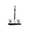 Picture of Encore 4" OC Deck Mount Faucet with 6-1/2" Swivel Gooseneck Spout with Cross Handles