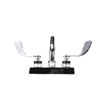 Picture of Encore 4" OC Deck Mount Faucet with 6" Swivel Spout and 4" Wrist Blade Handles