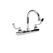 Picture of Encore 8" OC Deck Mount Faucet with 6" Swivel Gooseneck Spout and 4" Wrist Blade Handles