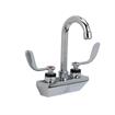 Picture of Encore® 4" OC Wall Mount Faucet with 3-1/2" Swivel Gooseneck Spout .5GPM PCA Spray Aerator and 4" Wrist Blade Handles