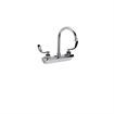 Picture of Encore 8" OC Wall Mount Faucet with 6" Swivel Gooseneck Spout with 4" Wrist Blade Handles