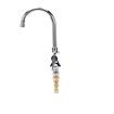 Picture of Encore® Brass Chrome Plated Double Pantry Faucet with 6" Rigid Gooseneck Spout