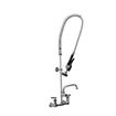 Picture of Encore® 8" OC. Brass Chrome Plated Wall Mount Pre Rinse Assembly with 6" Add On Faucet