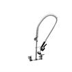 Picture of Encore® 8" OC. Brass Chrome Plated Wall Mount Pre Rinse Assembly with Wall Bracket and Stainless Steel Spring