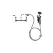 Picture of Encore® 8" OC. Brass Chrome Plated Wall Mount Utility Spray Assembly Angled Spray Head and 72" Hose