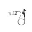 Picture of Encore® 8" OC. Brass Chrome Plated Wall Mount Utility Spray Assembly Angled Spray Head and 72" Hose