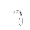 Picture of Encore® 8" OC. Brass Chrome Plated Wall Mount Utility Spray Assembly Angled Spray Head Vacuum Breaker and 72" Hose