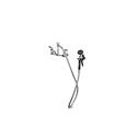 Picture of Encore® 8" OC. Brass Chrome Plated Wall Mount Utility Spray Assembly Angled Spray Head Vacuum Breaker and 72" Hose