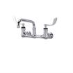 Picture of Encore® 8" OC. Brass Chrome Plated Wall Mount Faucet with 8" Swivel Spout 4" Wrist Blade Handles