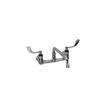 Picture of Encore® 8" OC. Brass Chrome Plated Wall Mount Faucet with 12" Swivel Spout 4" Blade Handles