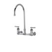 Picture of Encore® 8" OC. Brass Chrome Plated Wall Mount Faucet Ceramic Valves with 8" Swivel Gooseneck Spout
