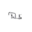 Picture of Encore® 8" OC. Brass Chrome Plated Wall Mount Faucet Ceramic Valves with 10" Swivel Spout