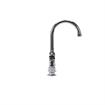 Picture of Encore® 4" OC Brass Chrome Plated Elevated Deck Mount Faucet with 6-1/2" Rigid Gooseneck Spout