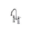 Picture of Encore® 4" OC Brass Chrome Plated Elevated Deck Mount Faucet with 6-1/2" Rigid Gooseneck Spout