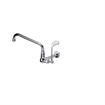 Picture of Encore® Brass Chrome Plated Single Wall Mount Wok Range Faucet with 10" Swivel Spout and 6" Wrist Blade Handles