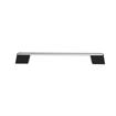 Picture of 10-5/8" OC Anodized Aluminum Decorative Handle with Black Vinyl Insert and Black Heat-Resistant Thermoplastic Standoffs