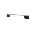 Picture of 10-5/8" OC Anodized Aluminum Decorative Handle with Black Vinyl Insert and Black Heat-Resistant Thermoplastic Standoffs