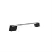 Picture of 10-5/8" OC Anodized Aluminum Decorative Handle with Black Vinyl Insert and Black Heat-Resistant Thermoplastic Standoffs