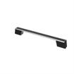 Picture of 10-5/8" OC Anodized Aluminum Decorative Handle with Black Vinyl Insert and Black Heat-Resistant Thermoplastic Standoffs