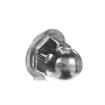 Picture of #10-24 x 1/2" H Bright Nickel Plated Steel Domed Combination Locknut With Rubber Seal