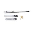 Picture of 11-1/2" L Chrome Plated Die Cast Heavy Duty Magnetic Edgemount Latch With Straight Handle And Cylinder Lock