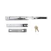 Picture of 11-1/2" L Chrome Plated Die Cast Heavy Duty Magnetic Edgemount Latch With Offset Handle And Cylinder Lock