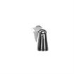 Picture of 1-1/4" Offset Chrome Plated Die Cast Standard Duty Edgemount Hinge