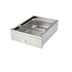 Picture of 15" W x 20" L x 5" D Stainless Steel Heavy Duty Drawer Assembly with Cylinder Lock and Stainless Steel Pan