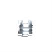 Picture of 3/4" W Zinc Plated Steel Snap-In Shelf Support Clip With 1/2" H Tab For Heavy Duty Square Pilaster