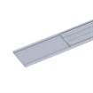 Picture of 2-5/16" W x 72" L Matte Gray PVC Two Piece Snap-On Breaker Strip