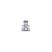 Picture of -1/8 to 3/8" Offset Satin Chrome Walk-In Cooler Door Safety Latch with Strike