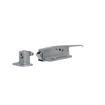Picture of -1/8 to 3/8" Offset Satin Chrome Walk-In Cooler Door Safety Latch with Strike