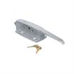 Picture of Satin Chrome Walk-In Cooler Door Safety Latch Body With Cylinder Lock Only - Less Strike