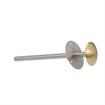Picture of Stainless Steel Surface Mount Inside Safety Release With Brass Knob For 6" Door Thickness
