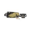 Picture of -1/8 to 3/8" Offset Polished Chrome Heavy Duty Walk-In Cooler Door Safety Latch with Cylinder Lock and Strike